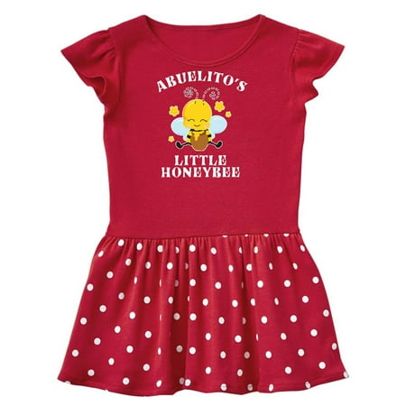 

Inktastic Cute Bee Abuelito s Little Honeybee with Stars Gift Toddler Girl Dress