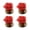 Red, variant on 4Pieces Sturdy Ceramics Flower Shaped Drawer Knobs Zinc Alloy Hardware Easy Installation for Cabinets Furniture
