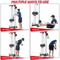 thumbnail image 4 of Gaderth LAT Pull Down Machine Wall Mount Cable Machine, 20 Position Dual Pulley Cable Crossover and Low Row Station with Pull Up Bar, Home Gym Trainer for Chest Press, Leg Workouts and Rows, 4 of 6
