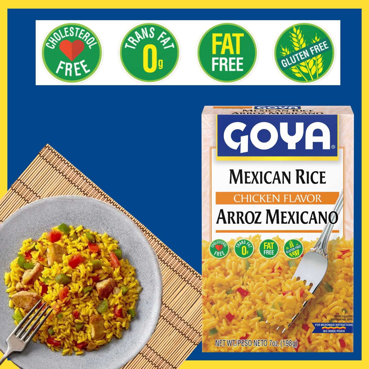 Goya Mexican Rice Mix Chicken 7 oz (6 packs)