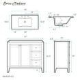 thumbnail image 6 of Cannes 48 in. White Bathroom Vanity With White, 3-Hole Ceramic Sink Top, 6 of 10