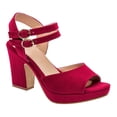 thumbnail image 1 of Sandalia con Tacón Exterior Sintético Color Rojo RBCOLLECTION 90409, 1 of 3