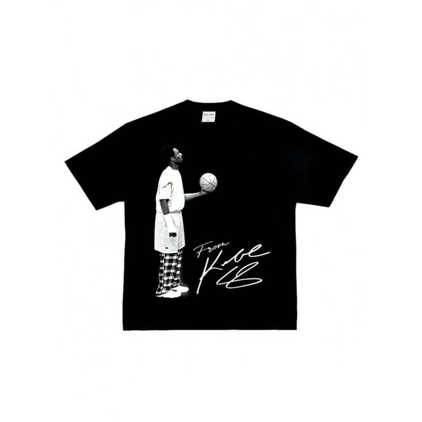 Kobe inspired Heavy Cotton Vintage Hip Hop Basketball T-Shirt With Long and Short Sleeve options For Street Style