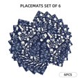 thumbnail image 2 of Placemats Set Of 4 / 6, Plant Print Placemats For Dining Table Indoor/Outdoors Heat Resistant Washable Placemats 18" X 12", 2 of 8