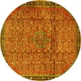 thumbnail image 1 of Ahgly Company Indoor Round Persian Yellow Traditional Area Rugs, 8' Round, 1 of 4