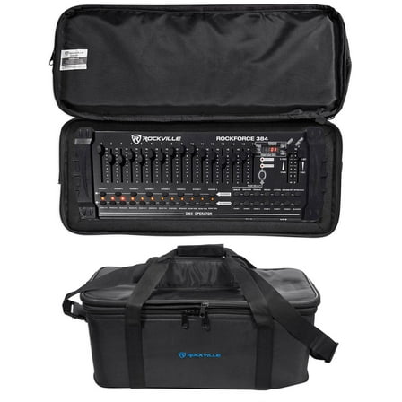 Rockville ROCKFORCE 384 Channel DMX Lighting Controller Rack Bag Carry Case