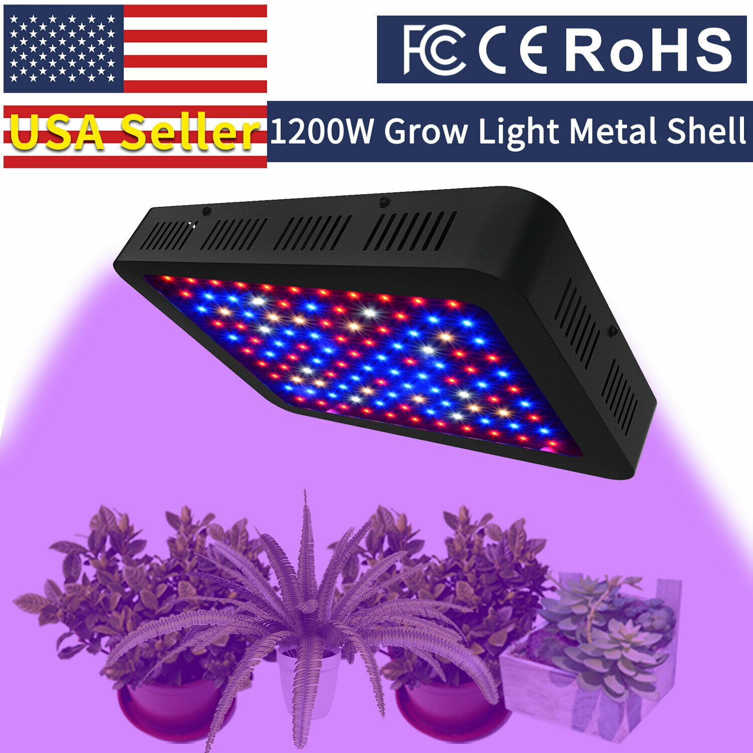 2000W Reflector Full Spectrum Indoor Plant VEG Bloom Mode Grow Light US STOCK 