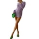 thumbnail image 4 of VISgogo Vestido de punto a la moda para mujer, color sólido/estampado a rayas, manga larga, cuello redondo, minivestido corto delgado VISgogo  moda, 4 of 9