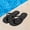 Mirror Black, variant on Women's Slim Flip Flops Minimalist Flat Thong Sandals for Women Lightweight Summer Beach Slides Sandals Dressy PU Leather Thong Flat Sandals Females Round Toe Flat Sandals Summer Essentials Slippers