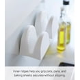 thumbnail image 5 of Yamazaki Home Magnetic Pot Holders - Set of 2, White, Silicone, Magnetic, Dishwasher Safe, 5 of 7