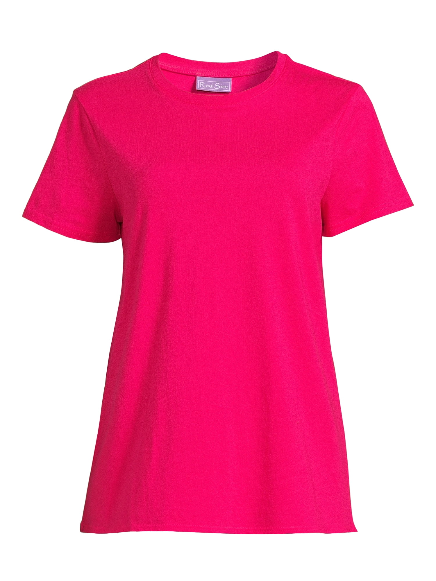 RealSize Women's Crewneck Tee with Short Sleeves, Sizes XS-XXXL