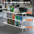 thumbnail image 4 of VEVOR Stainless Steel Food Prep Table, 14 x 60 x 34 Inch Commercial Kitchen Worktable, 4 of 9
