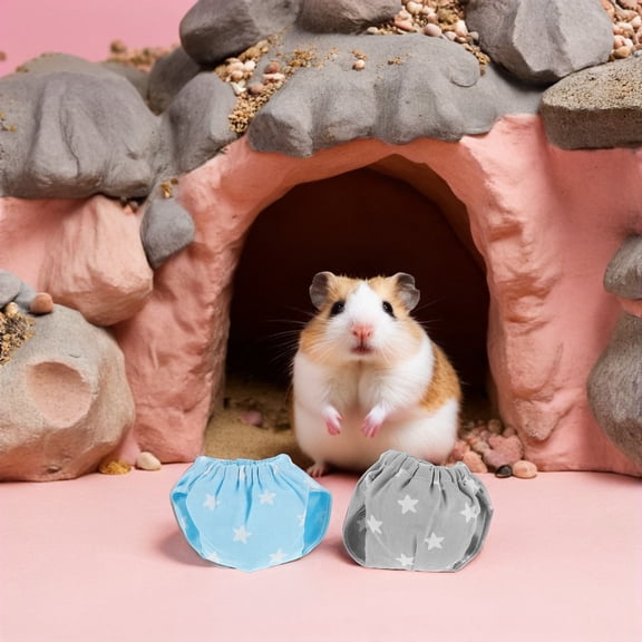 Milisten 2pcs Guinea Pig Diaper Reusable Washable Cotton Small Animal Care