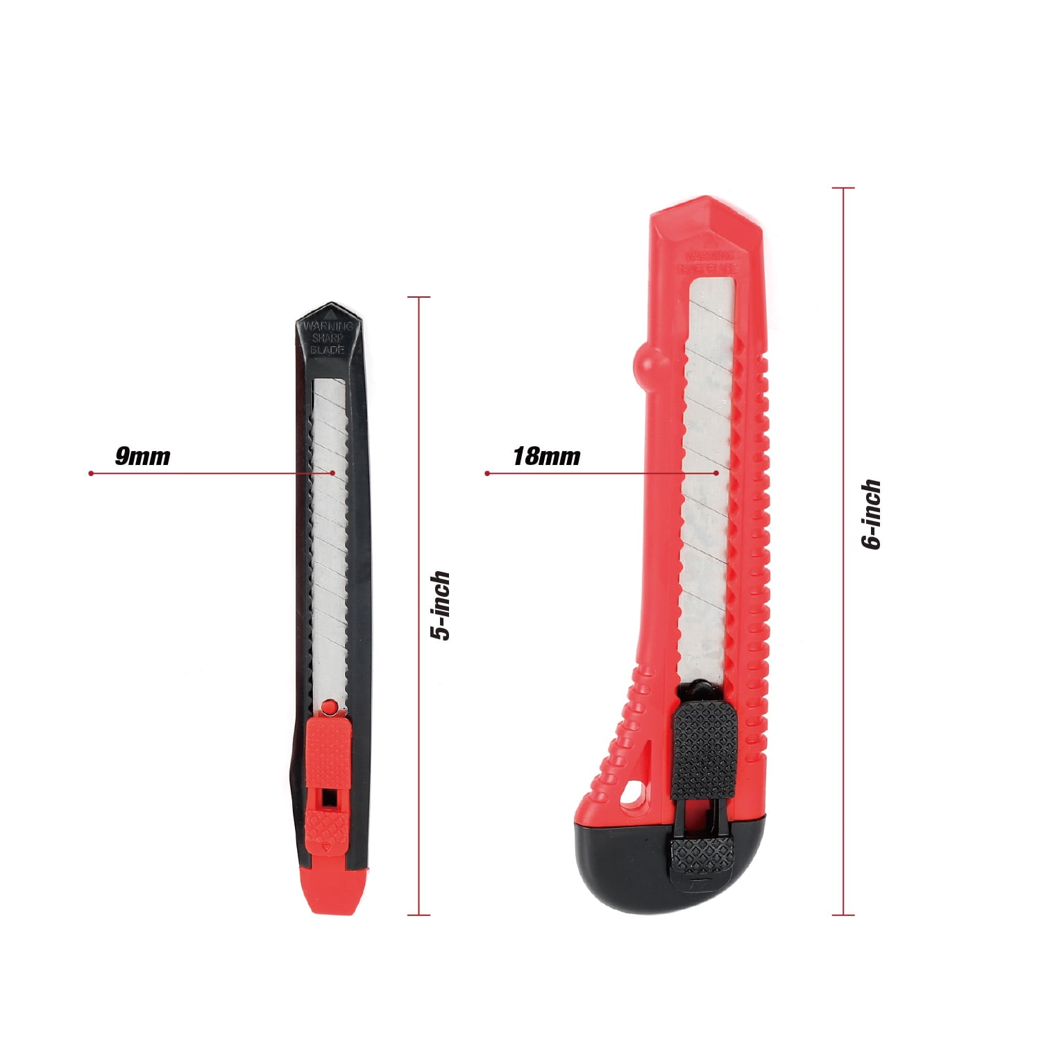 Hyper Tough 2-Piece 9mm and 18mm Snap-Blade Knife Set