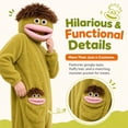 thumbnail image 5 of Kintue Snuggle Goof Monster Onesie Adult, Funny Big Mouth Pajamas with 3D Hood, Plush Halloween Onesie for Couples Family Matching, No Shoes Included, 5 of 6