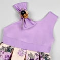 thumbnail image 4 of Aayomet Summer Dress Toddler Girls Velvet Twirl Dresses Long Sleeve Swing A-Line Twirly Skater Dress,Purple 9-10 Years, 4 of 5