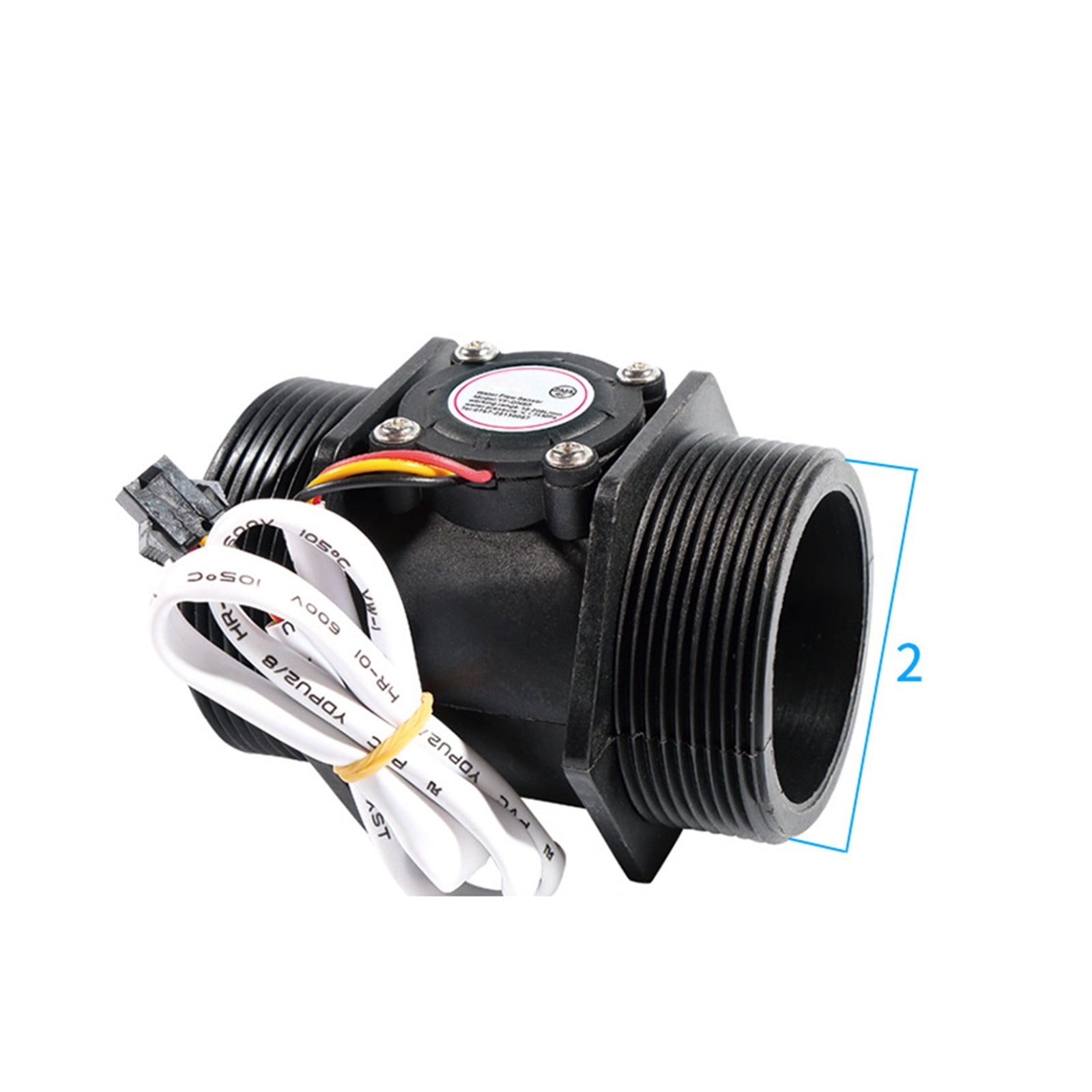 2" Water Flow Sensor, Hall Flow Sensor Flow Meter, 2.0MPa Water Flow Sensor Switch DC 5-18V ,Simple To Operate