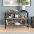 thumbnail image 3 of Evelyn&Zoe Modern Farmhouse 42" Wide Blackened Bronze/Antiqued Gray Oak Console Table, 3 of 7