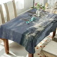 thumbnail image 3 of SKYSONIC 60”x90" Square Tablecloth with Winter Snow Shoreline Prints, Anti-Wrinkle and Smooth Table Cloth for Kitchen/Home Decoration, 3 of 7