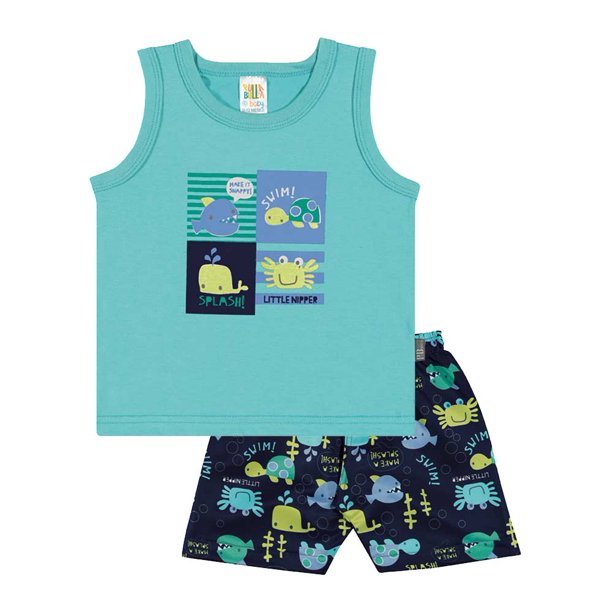 Baby boy muscle shirt and shorts outfit ages 312 mo
