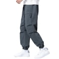 thumbnail image 2 of LIUJUNSHOP Canvas Men's Cargo Pants Men's Cargo Pants Loose Fit Trousers Athletic Sport Hiking Jogger Straight Leg Long Outdoor Adventure Summer, 2 of 9