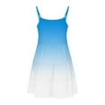 thumbnail image 5 of Eltusu Girls Casual Dresses, Midi Dress Crew Neck Beach Sleeveless Kids Clothes Blue Size 13-14 T, 5 of 6