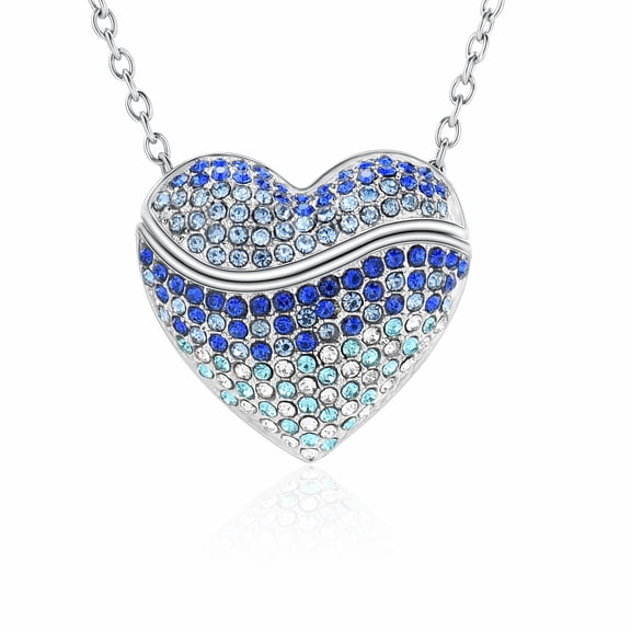 Heart Crystal Urn Necklace for Ashes Heart Cremation Jewelry Urn Necklace for Ashes Loss Loved Ones Funeral Keepsake Memorial Pendant for Women