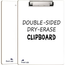 SCRIBBLEDO Dry Erase Clipboard Durable Double-Sided 9"x12" White Board Clipboard with Low Profile Clip White Clipboard for School Teacher Classroom Office Warehouse and Home Use