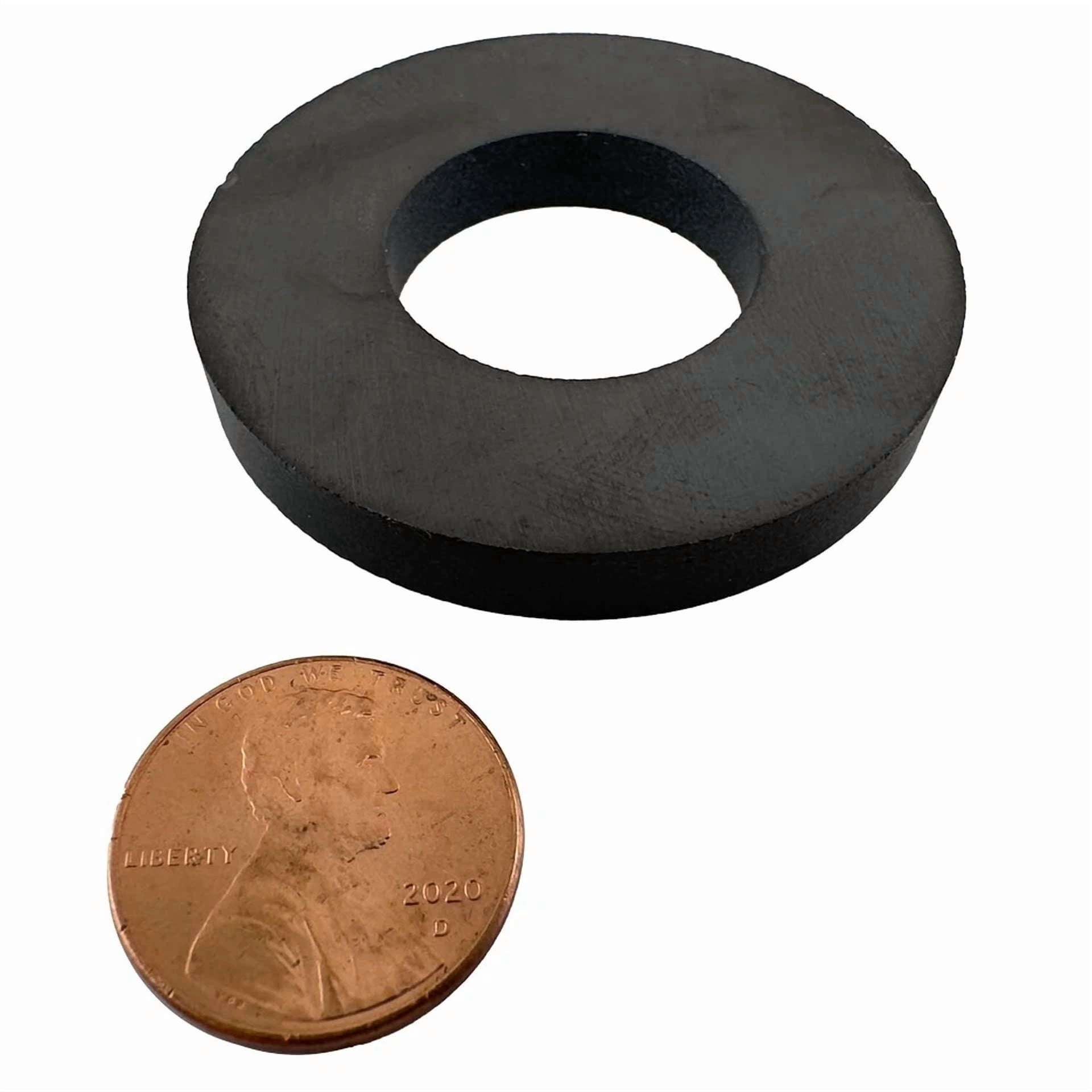 2 Pack Ceramic Ring Magnets Ferrite Strong Magnetic Material Free& Fast Shipping