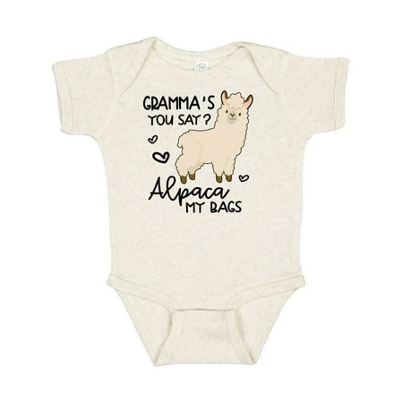 

Inktastic Gramma s You Say Alpaca My Bags Gift Baby Boy or Baby Girl Bodysuit