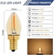 thumbnail image 2 of C7 E12 LED Bulb 220V, 0.5W Replacement 5W, E12 LED Filament Bulb Amber Decorative Night Light Bulb, Warm White 2200K, Non-Dimmable, Pack of 6, 2 of 5