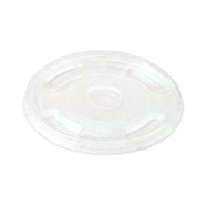 Karat PET Plastic Cup Lids with Straw Slot, 104.5mm for 32 oz Cold Cups