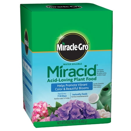 - Miracle Gro 1 lb. Water Soluble Miracid Acid-Loving Plant Food