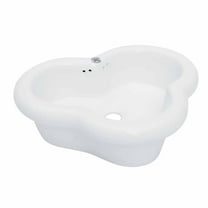 Renovator's Supply Clover 20" Countertop Vessel Bathroom Sink White with Overflow