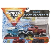 Monster Jam, Official Grave Digger vs. Grave Digger (1982 Retro) Color-Changing Die-Cast Monster Trucks, 1:64 Scale