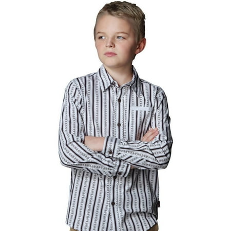 - Leo&Lily Big Boys' Cotton Poplin Stripes Print Casual Shirts Garment Washed