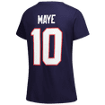 thumbnail image 3 of Women's Fanatics Drake Maye Navy New England Patriots Plus Size Name & Number V-Neck T-Shirt, 3 of 3