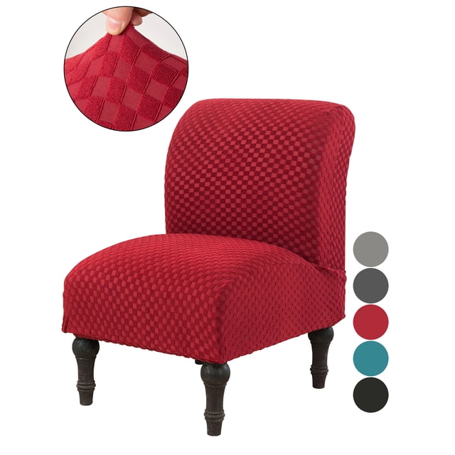 View of KBOOK Jacquard Armless Accent Chair Slipcover for Accent Chair Cover ...