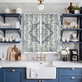 thumbnail image 2 of Green Purple Boho Kitchen Curtains Window Panels, Vintage Abstract Art Floral Ethnic Tribe Insulated Window Treatment Curtain, Grommet Curtains for Bedroom/Living Room/Bathroom, 2 Piece 42"Wx63"L, 2 of 8