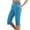 Sky Blue, variant on Diufon Women's Capri Pants High Waist Drawstring Straight Leg Pants Casual Summer Trousers with Pockets