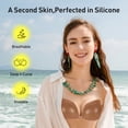 thumbnail image 3 of Niidor Sticky Bra Strapless Adhesive Bra Invisible Push up Silicone Bra for Women Sticky Boobs for Backless Dress with Nipple Covers, 3 of 7