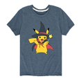thumbnail image 1 of - Pokémon - - Youth Short Sleeve Graphic T-Shirt - Size Large Heather Blue, 1 of 1