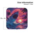 thumbnail image 2 of Yiaed Hawaiian Island Beach Shark Print Leather Coasters for Drinks - Cup Coasters Coffee Table Kitchen Table Bar, Home & Office Gifts Handmade Drink Coasters-Square, 2 of 6