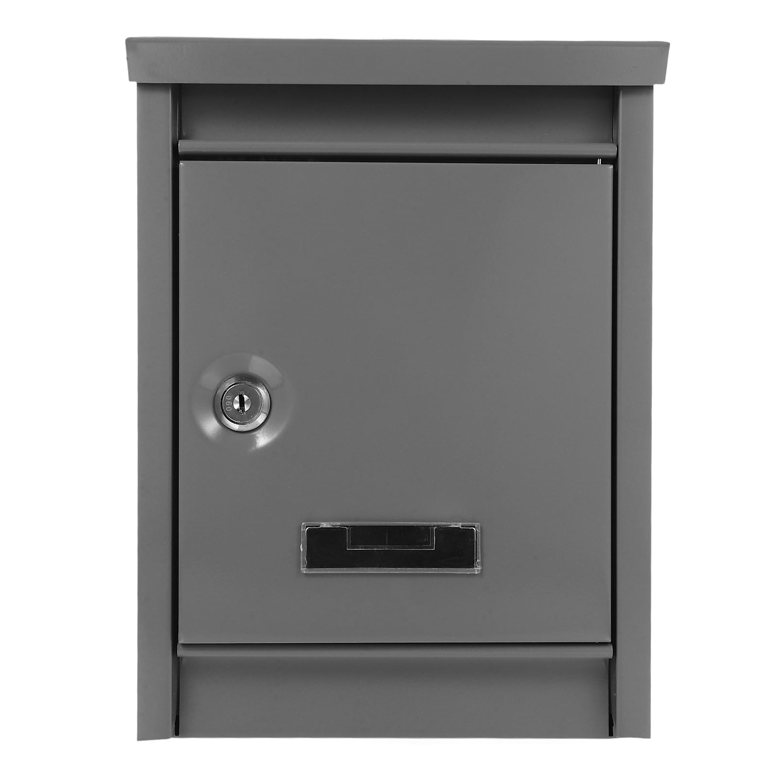 HEALEEP Grey Outdoor Iron Mailbox with Lockable Storage, Large Capacity, Weather-Resistant Design for Secure Home Use
