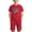 Red, variant on Kids 4th of July Outfit Unisex Yellow 2 Piece T-Shirt and Shorts Set Patriotic Summer Clothes,Size 7 T