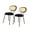 Black, variant on ExOffice Modern Dining Chairs,Rattan Cane Back Side Chairs with Faux Leather Upholstered Seat,Comfy Dining Table Chairs Set of 2,Brown