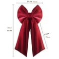 thumbnail image 3 of DAMAI 2 Pcs Large Velvet Bowknot Christmas Tree Topper Retro Wine Red Bow Ornament, Ribbon Tie for Wedding Christmas Fall Birthday Party Supplies, 3 of 8