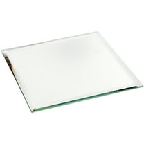 Plymor 4" Square, 3mm Thick Beveled Glass Mirror, Pack of 6