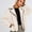 Beige, variant on Jacket for Women Long Sleeve Embroidered Contrast Trim Notched Lapel Open Front Coat with Pockets Outerwear
