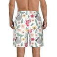 thumbnail image 3 of KLL Cute Cartoon Sloth Men's Casual Summer Beach Shorts Hawaiian Shorts with Pockets-Small, 3 of 5